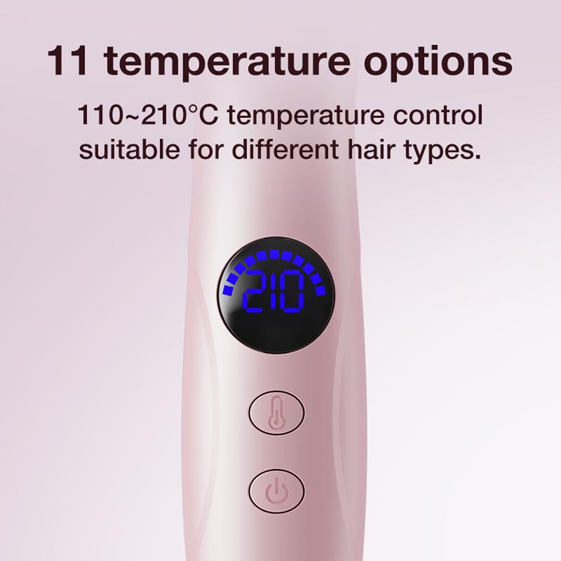 1.5” Ionic Heated Thermal Brush, 11 Temp Settings (110–210°C) – Pink