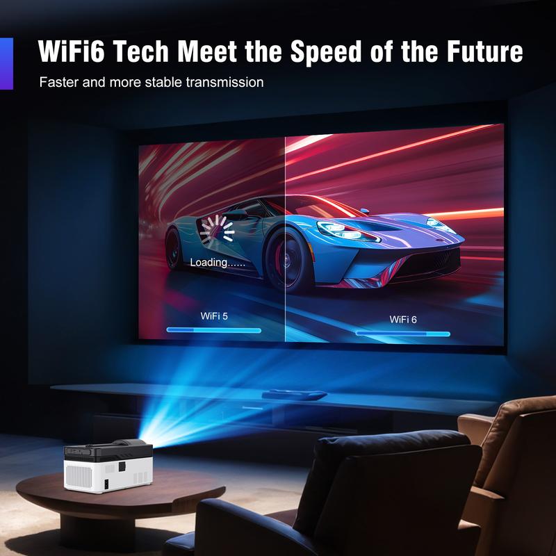 [US warehouse] Magcubic HY450 900ANSI Projector Ultra Short Throw 8K Decode Native 1080P Auto Offset Electronic Focus Dual WiFi6 BT5.4 Allwinner H716 Built-in Dual 5W HiFi Speakers 32G High Performance Home Cinema