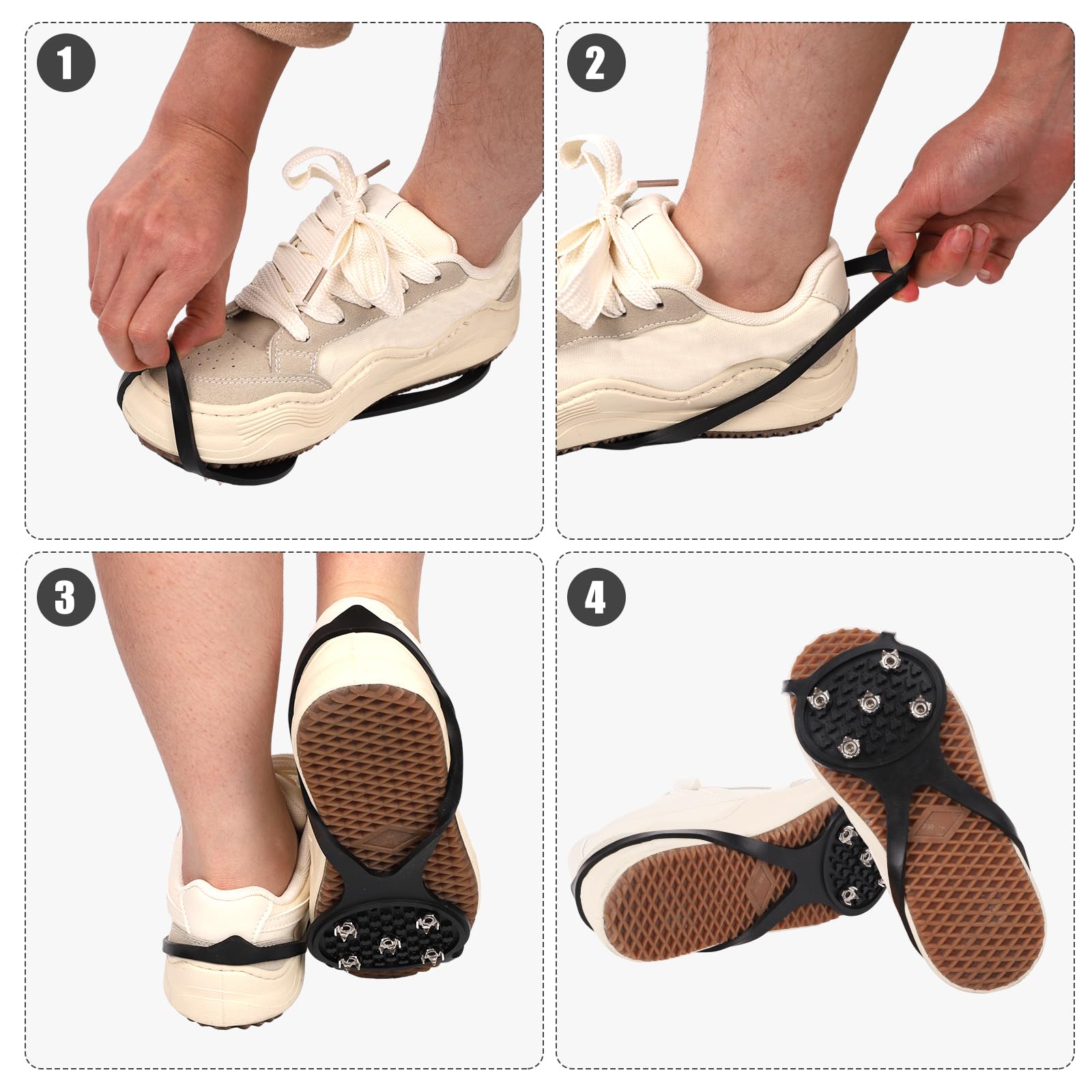 Ice claw non slip spikes 5/8/10 teeth, Anti-Slip Traction Climbing Spike - Durable Rubber Ice Grips for Hiking, Rock Climbing, Fishing & Snow Sports, Suitable for Men & Women(1 pair) Ice claw non slip spikes 5/8/10 teeth, Anti-Slip Traction Climbing Spike - Durable Rubber Ice Grips for Hiking, Rock Climbing, Fishing & Snow Sports, Suitable for Men & Women(1 pair)