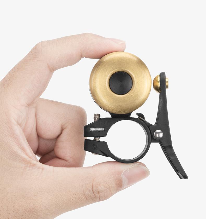 ROCKBROS Bike Bell, Copper Alloy Bike Bell, Loud Sound Classic Bike Ring Bell for Adults, for 0.82’’-0.9’’/21-23mm Handlebar Diameter