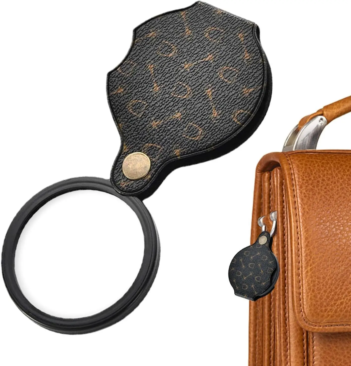 1 PCS Foldable magnifying glass, adjustable folding angle magnifying glass, handheld magnifying glass, mirror. Designed for the elderly. With magnification function for books, pages, magazines, newspapers, maps, jewelry, etc.