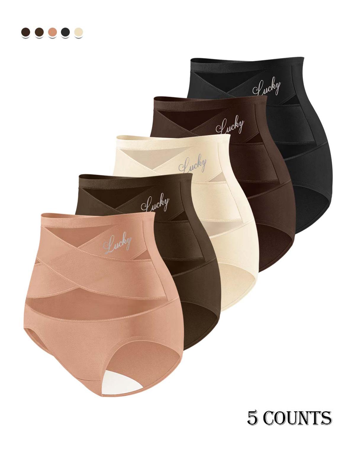 【NEW COLORS】Morelect 3/5/8 Pack High-Waisted Letter Print Underwear,Cross Support Tummy Control Panties for Women,Breathable Slimming Underwear for Women, All-Season Comfy Daily Wear. Casual Bridal Basic Minimalist Lingerie. SpringStatements