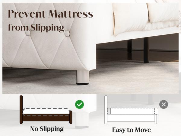 AMERLIFE Modern Bed Frame with RGB LED Lights, Adjustable Headboard Velvet Button Tufted/Acrylic Mirror Accents/Smart APP&Remote Control/No Box Spring Needed/Sophistication Design/Furniture Room/Full/Queen Size/Best Gift Ideas/Christmas Gifts