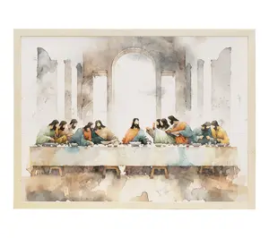 Sincere Surroundings 17" Last Supper Art Thin Frame