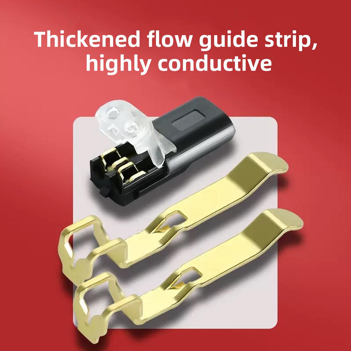 2 Pin LED Light Strip Connectors, Double-Wire Plug-in with Locking Buckle, Low Voltage Fast Connect for Strip Lights, DIY-Friendly & Easy Install, Secure Power Distribution for Automotive & Home Wiring, LED Wiring Accessories