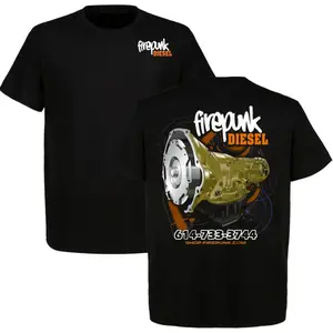 Firepunk Diesel Golden Transmission T-Shirt, Diesel Performance Tee, Diesel Drag, Gift For Truck Lover,  Perfect for Car Enthusiasts, Top Cotton Menswear, Gift For Men& Women