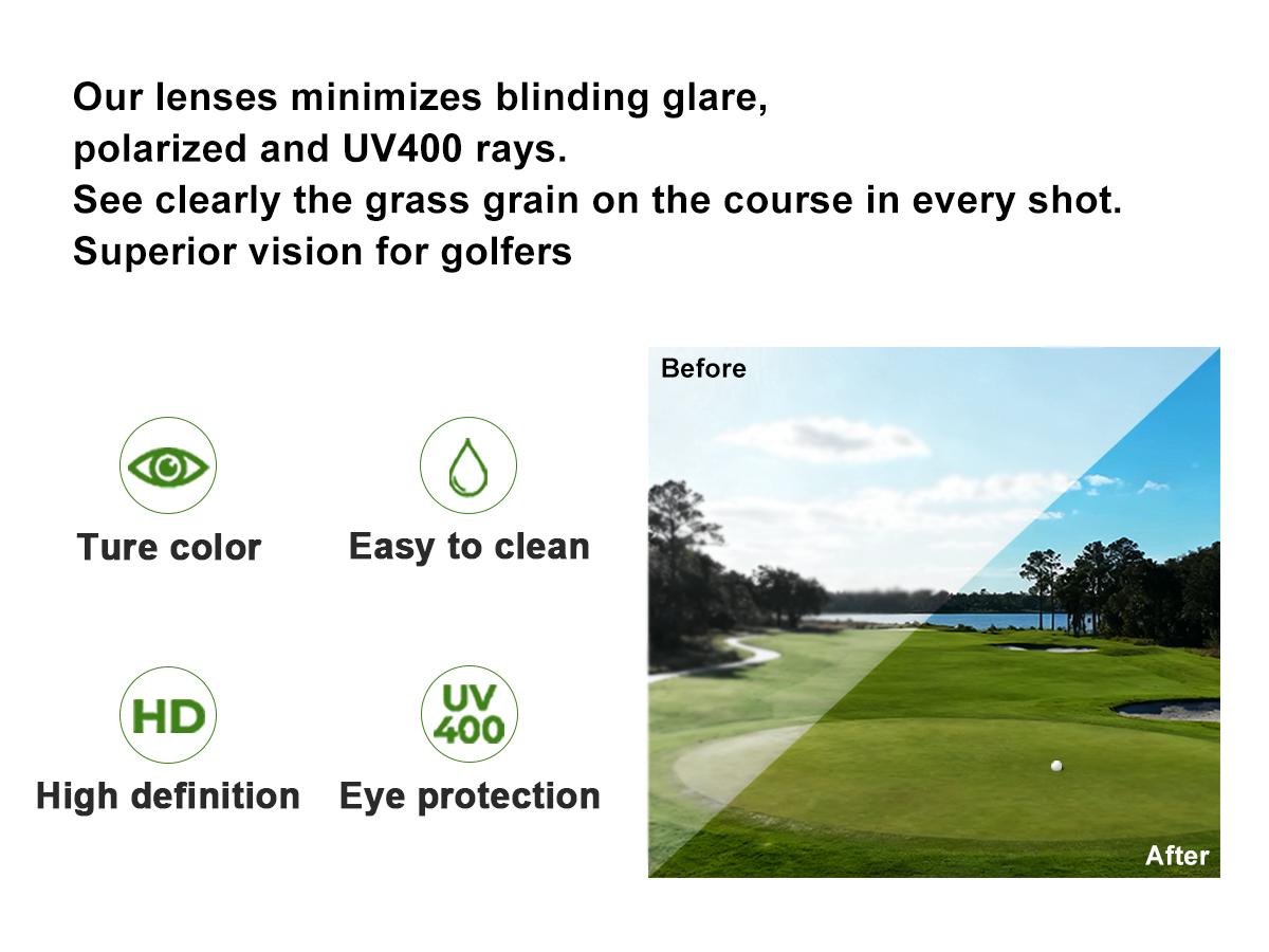 Arttodo UV Polarized Sunglasses for Men, Lightweight Sunglasses with UV Protection for Golf, Golf Accessories for Man, Golf Gift