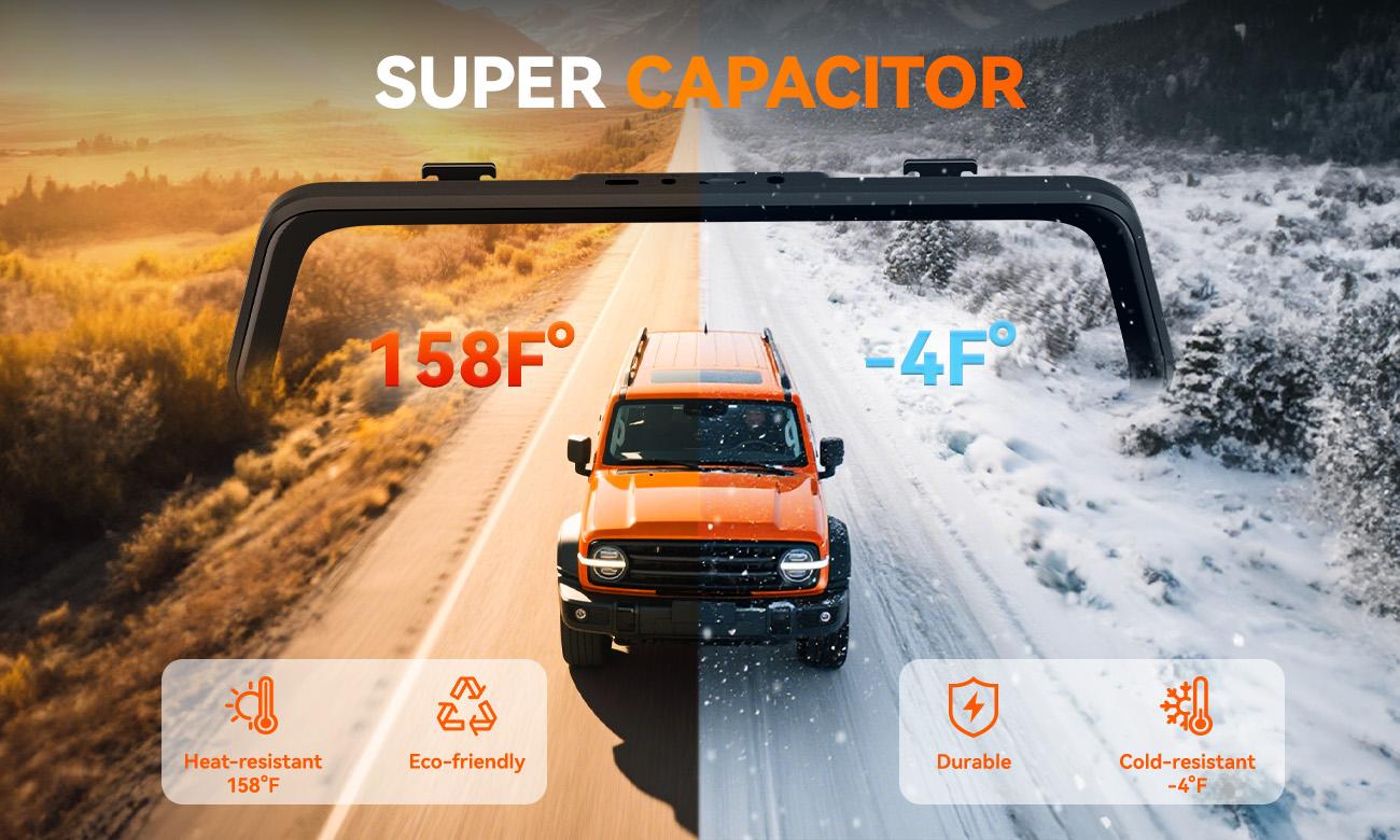 WolfBox M40lite 4K Mirror Dash Cam 10" Touch Screen Front & Rear Camera with 4K Resolution for Enhanced Driving Safety HolidayHaul Wifi Dashcam Wifi Dashcam