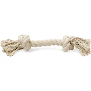 Jeffers White Rope Bone Dog Dental Tug Toy