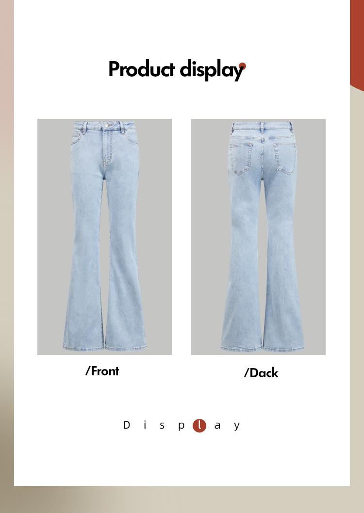 Verve Vogatiques BlueMoment High Waisted Flare Leg Baggy Jean for Women Stretch Denim Pants M042707 Bootcut Jeans BBL Tummy Control Curve Hugging