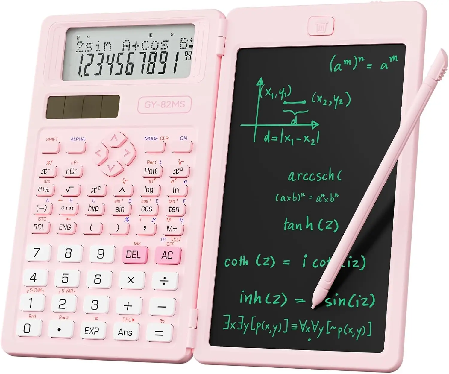 【Back To School】NEWYES AB0614 Scientific Calculators for Students, 82 MS Foldable Cute Science Calculator with Notepad Middle and High School Supplies