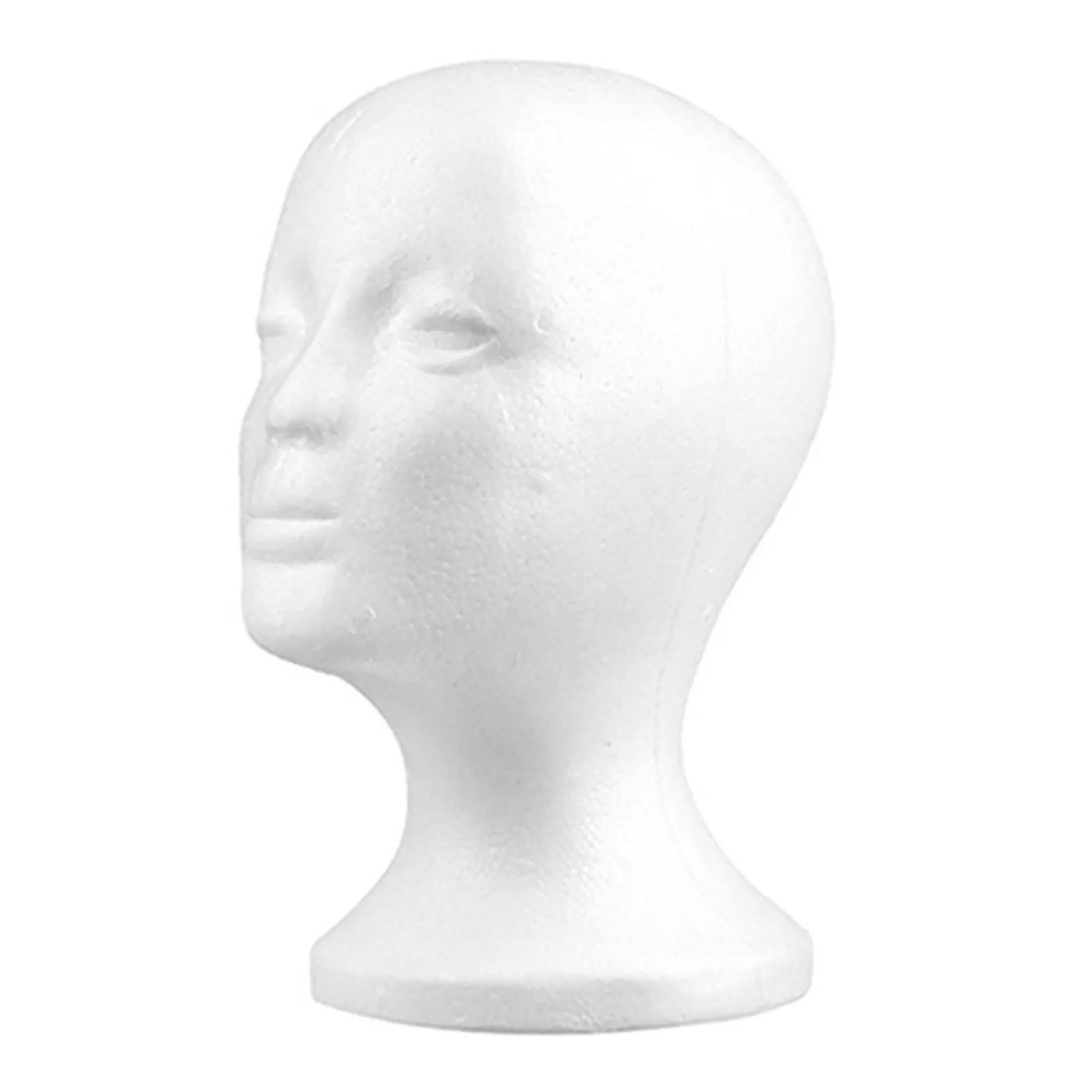 Female Model Heads ,Hat Wig Foam Mannequin Female Wig Head Stand ,Mannequin Head for wigs , Wig Holder - Round Base , 10.2 Tall with 20 Inches Circumference Female Mannequin Head