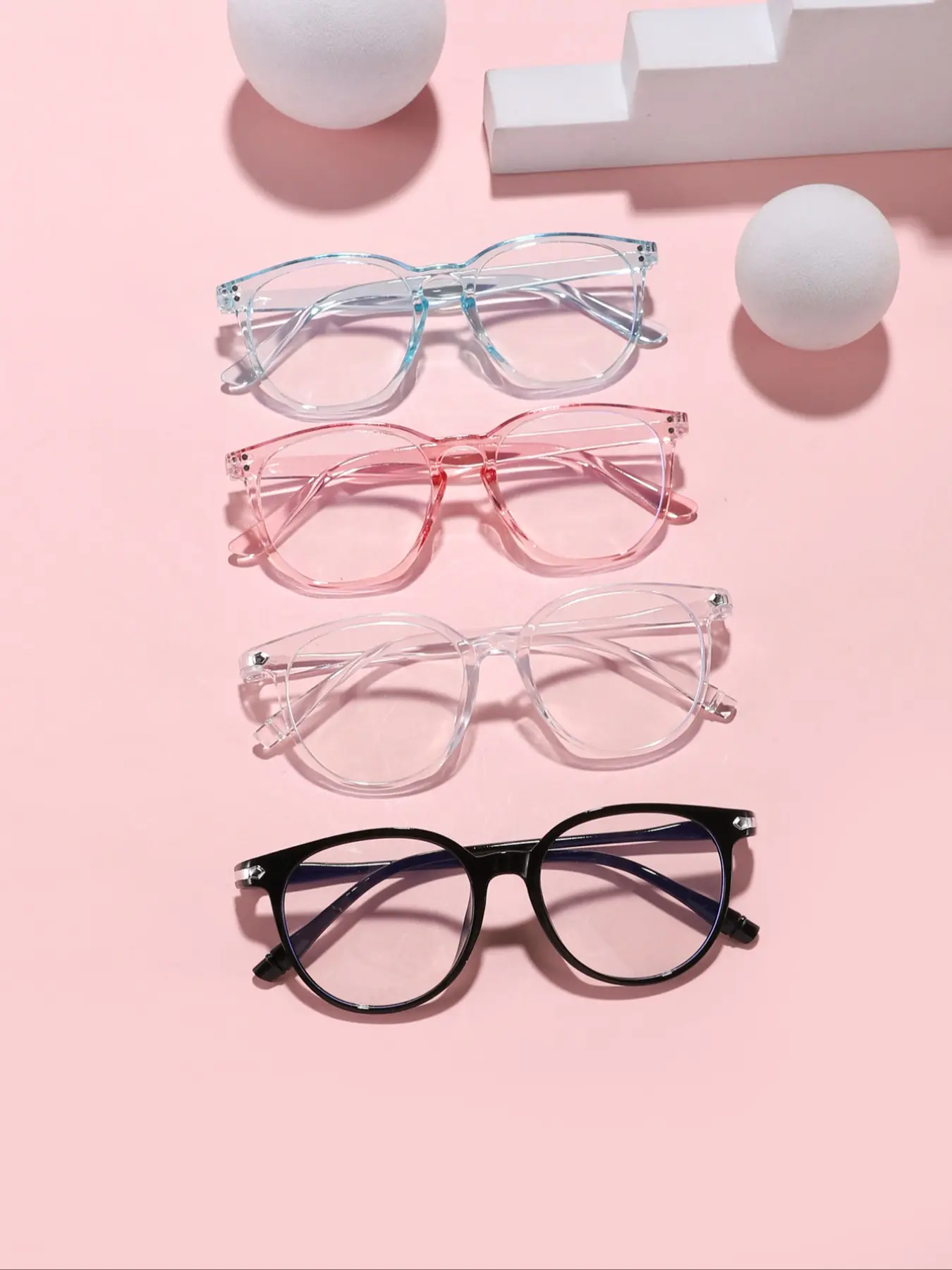 Casual Round Frame Glasses, Anti-Blue Light PC Lens, Candy Color Trendy Eyewear for All Seasons, Lightweight & Durable Design, Round Frame Eyeglasses, Fashion Glasses, Lightweight Frames, Trending Glasses