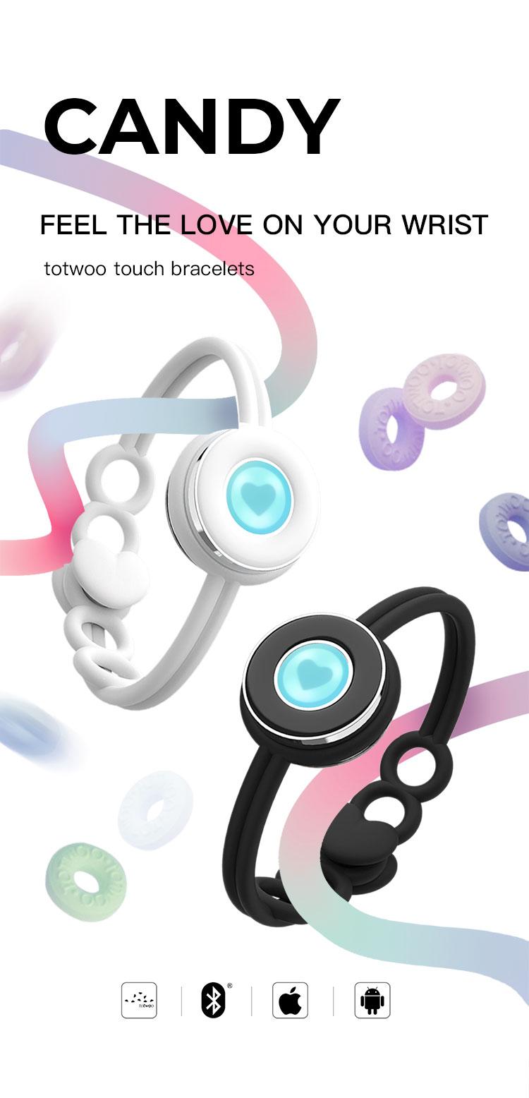 Totwoo Candy Original Long Distance Touch Bracelets Magic Smart Jewelry Functional Love Connect Gift For Boyfriend Girlfriend Family