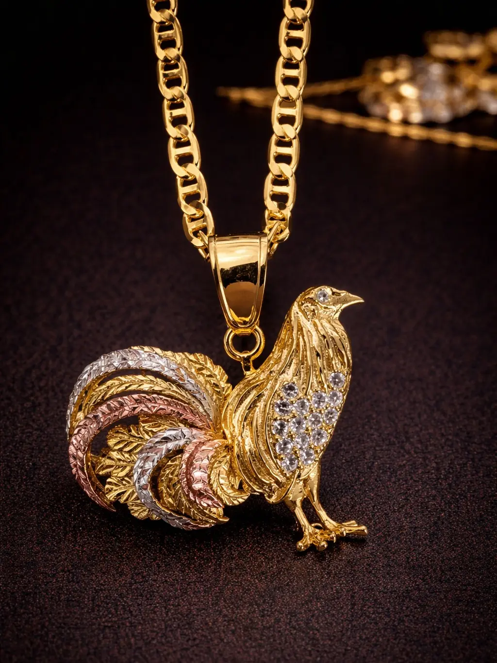 Rooster Chain for Men - 24" Length - Stylish and Unique Design - Fashion Accessories - Costume Jewelry & Accessories - Necklaces