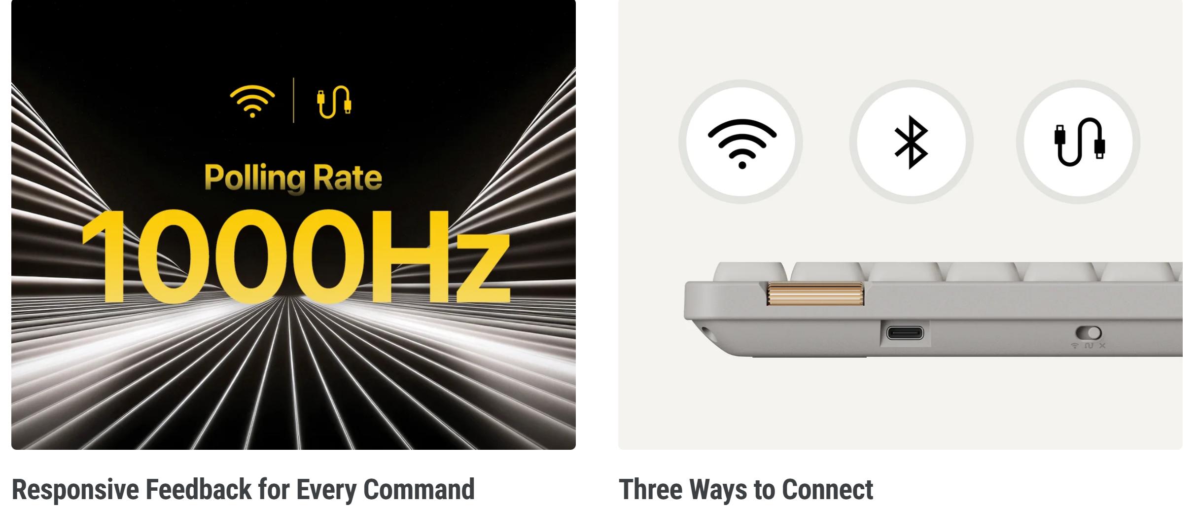 Lofree Flow Lite 100 Keys Low Profile Mechanical Keyboard Rechargeable Wireless Keyboard with 2.4G Receiver, Bluetooth and Wired Connection Specter Switches