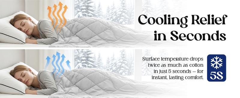 SLEEPHORIA Cooling Comforter King Size for Hot Sleepers & Night Sweats Luxury Lightweight Breathable Bedding All-Season Cool Blanket for Bed Reversible Cold & Soft Touch