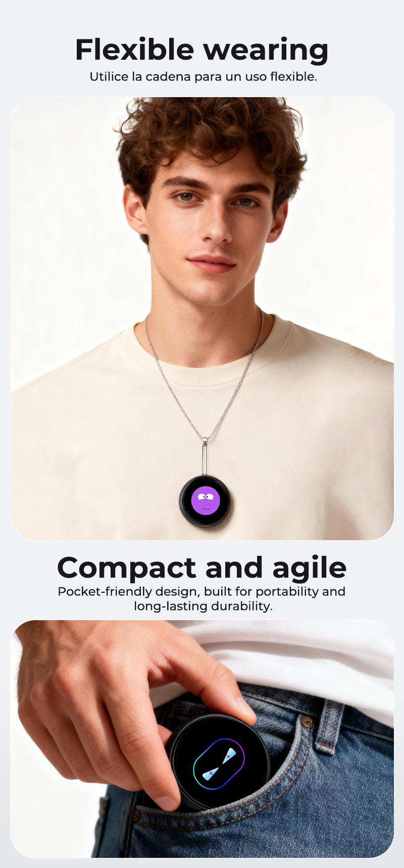 ZNP AI-Badge, Christmas gif, An AI robot designed for conversation, emotional companionship, and ease of use. Customizable character, suitable for both boys and girls. AI dialogue capabilities, suitable for games and learning.