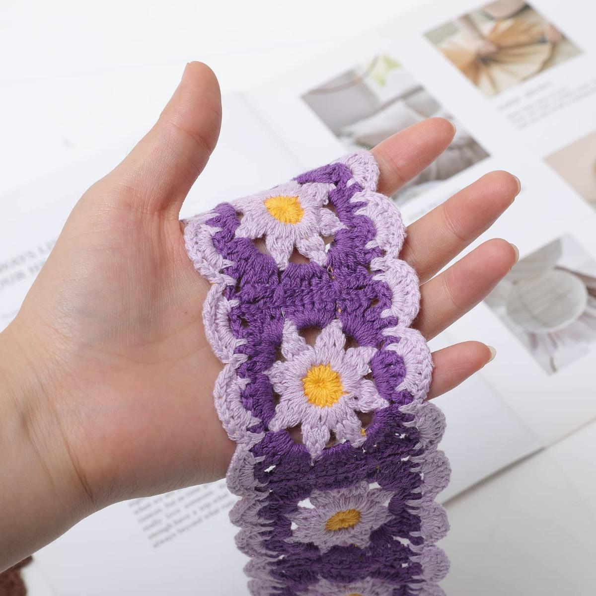 AWAYTR 3Pcs/Set Hippie Hair Bandanas Headbands for Women Boho Headband Knit Hair Bands Floral Head Wrap for Girls