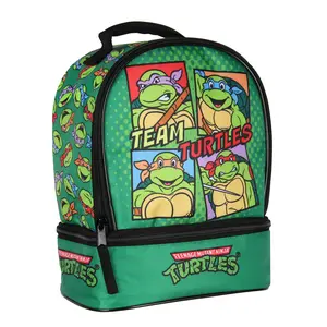Nickelodeon Teenage Mutant Ninja Turtles Team Dual Compartment Lunch Box Bag 9"