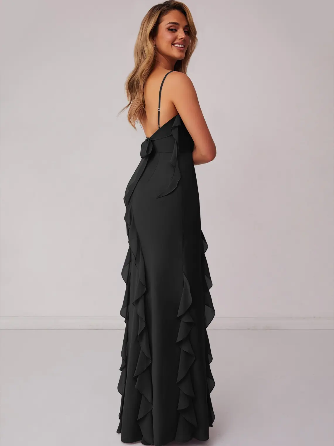 Azazie Barbie 1001 Sheath Straight-Neck Bow Ruffle Bridesmaid Wedding Guest Formal  Dress - TikTok Shop