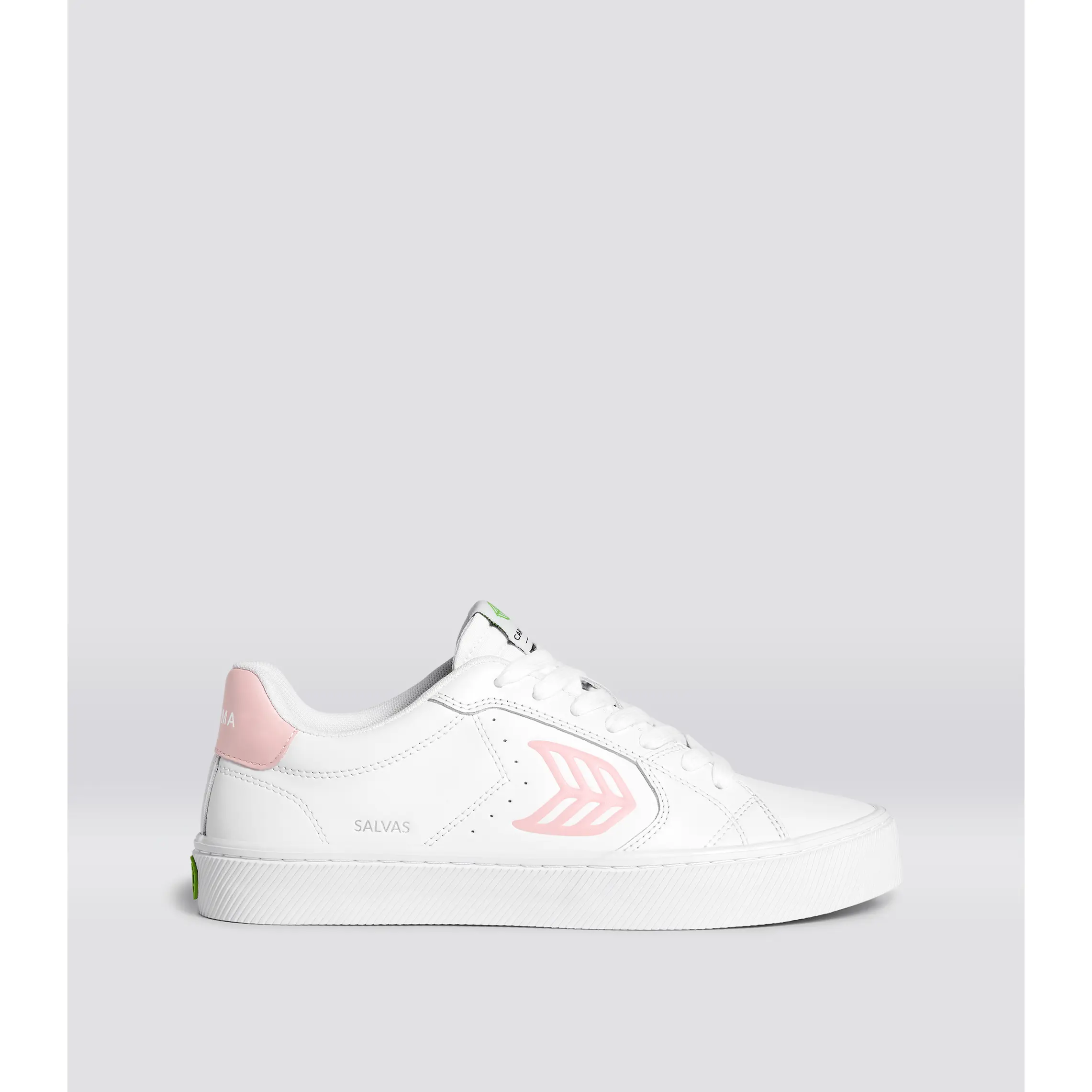 SALVAS White Leather Rose Logo Sneaker Men