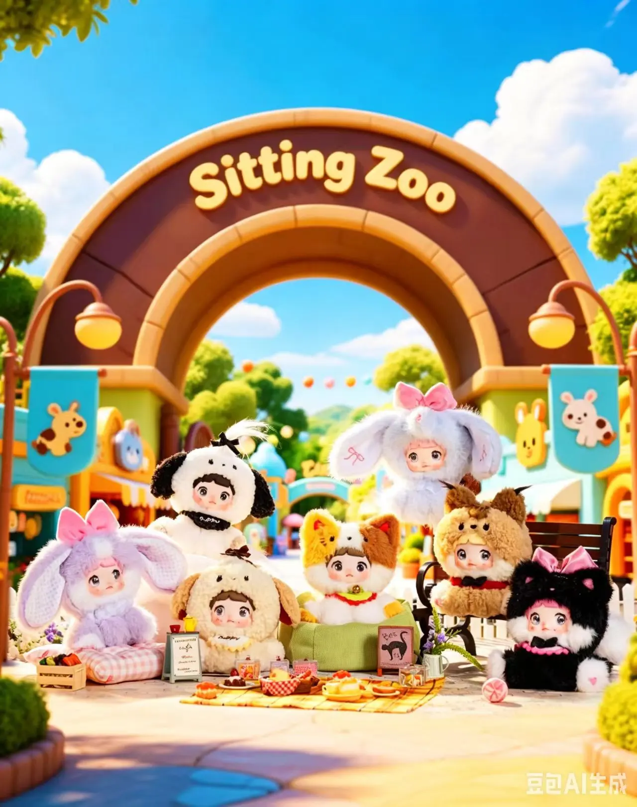Nommi - Sit at the Zoo Plush Blind Box Doll Collection