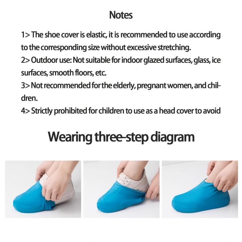 Outdoor Latex Rain Boots Waterproof Shoe Cover That Can Be Reused For Rain Prevention. Multiple Colors To Choose From, Durable