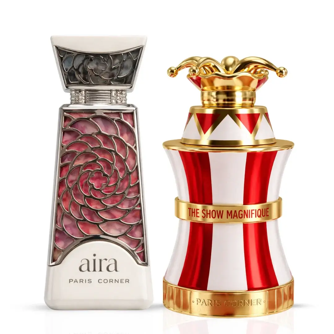 The Show Magnifique & Aira Eau De Parfum Sprays 100ml (3.4 oz) By Paris Corner (Bundle)