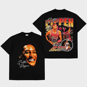 Scottie Pippen Premium Cotton T-shirt, Pip Fan T-shirt, Bulls Nation Fans Fans Club T-Shirt, Basketball Graphic T-Shirt, Basketball Lover Gift, Basketball Game Day Outfit.