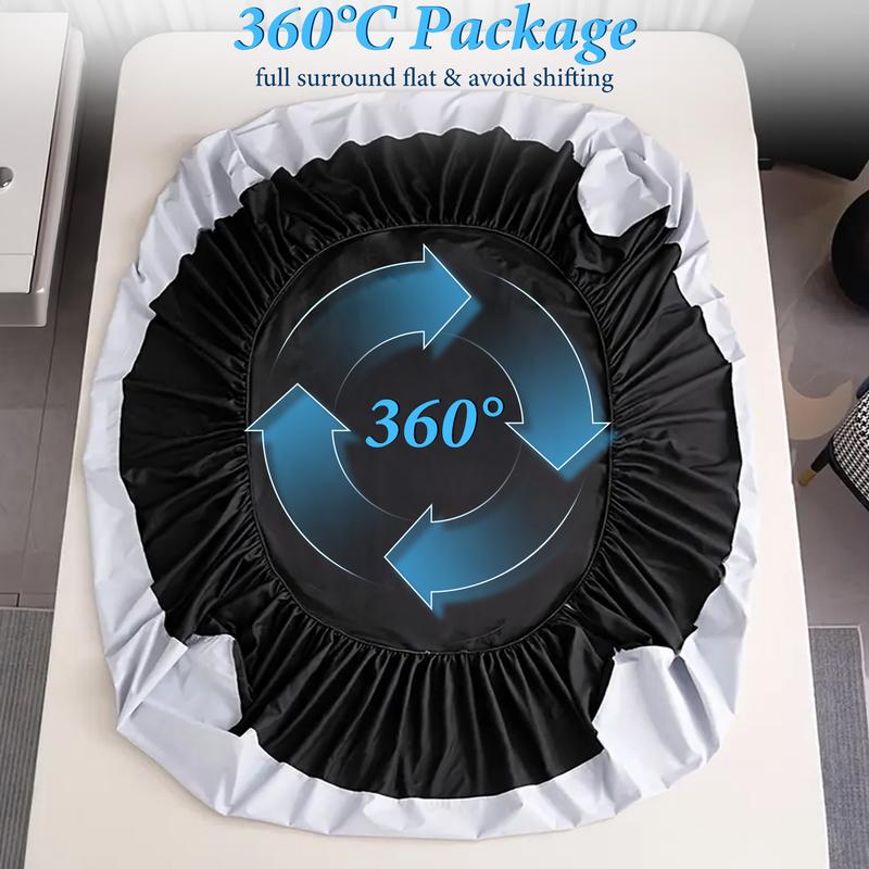 BePatio Waterproof Deep Pockets Fitted Sheet,Mattress Pad,Cooling Anti-slip Bedding Sheet, Waterproof Mattress Cover for Bedroom, Mattress Protector for Elderly,Teen &  Adults ,Bedroom Accessories