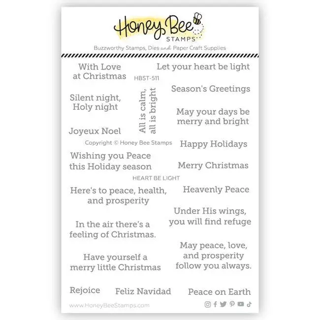 Honey Bee Stamps - Clear Stamps - Heart Be Light