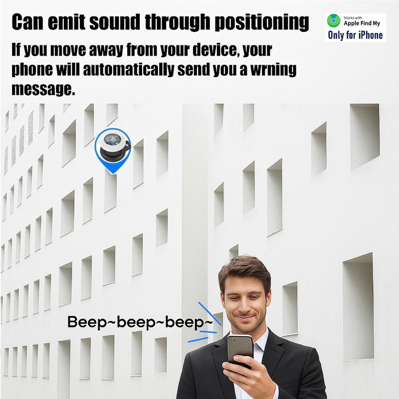 [Valentine's Day] Tukio GPS Tracker for Cars & Pets (iOS Only)- Mini Clear Design, Weatherproof Case, Anti-Lost Device, Works with Apple Find My (iOS Only), No Monthly Fees, IP67 Waterproof, Replaceable Battery Remote