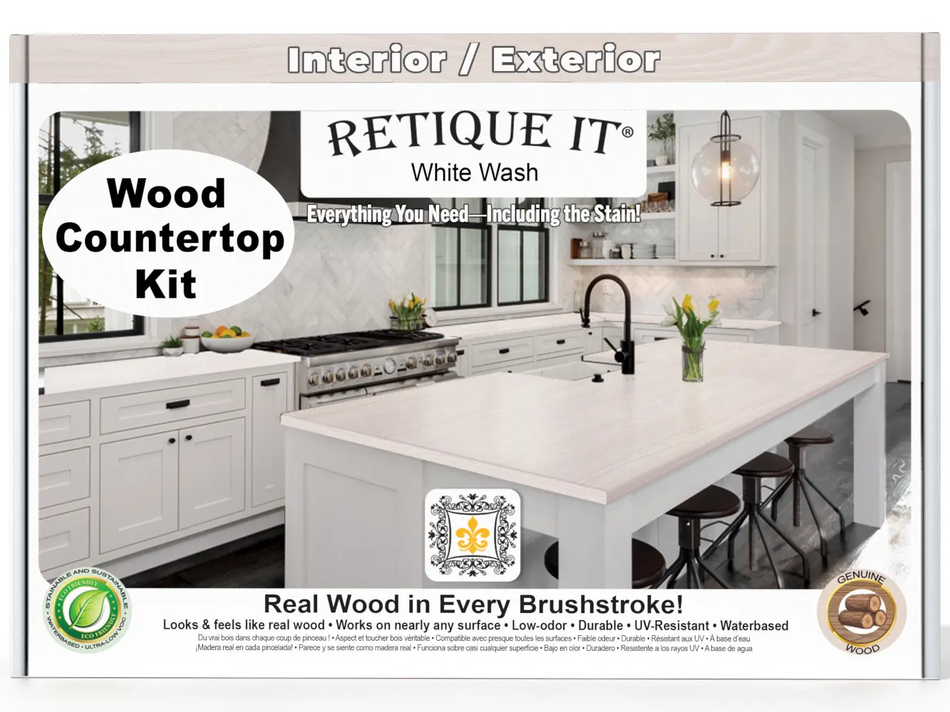Countertop Kit - Kitchen Island - White Wash
