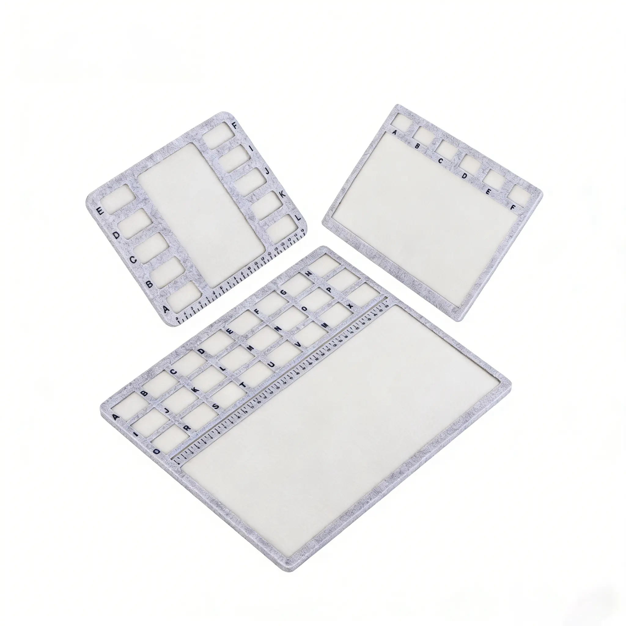 3PCS Bead Board Set  Soft Felt Non-Slip Beading Mat with Alphabetical Compartments for DIY Jewelry Crafts
