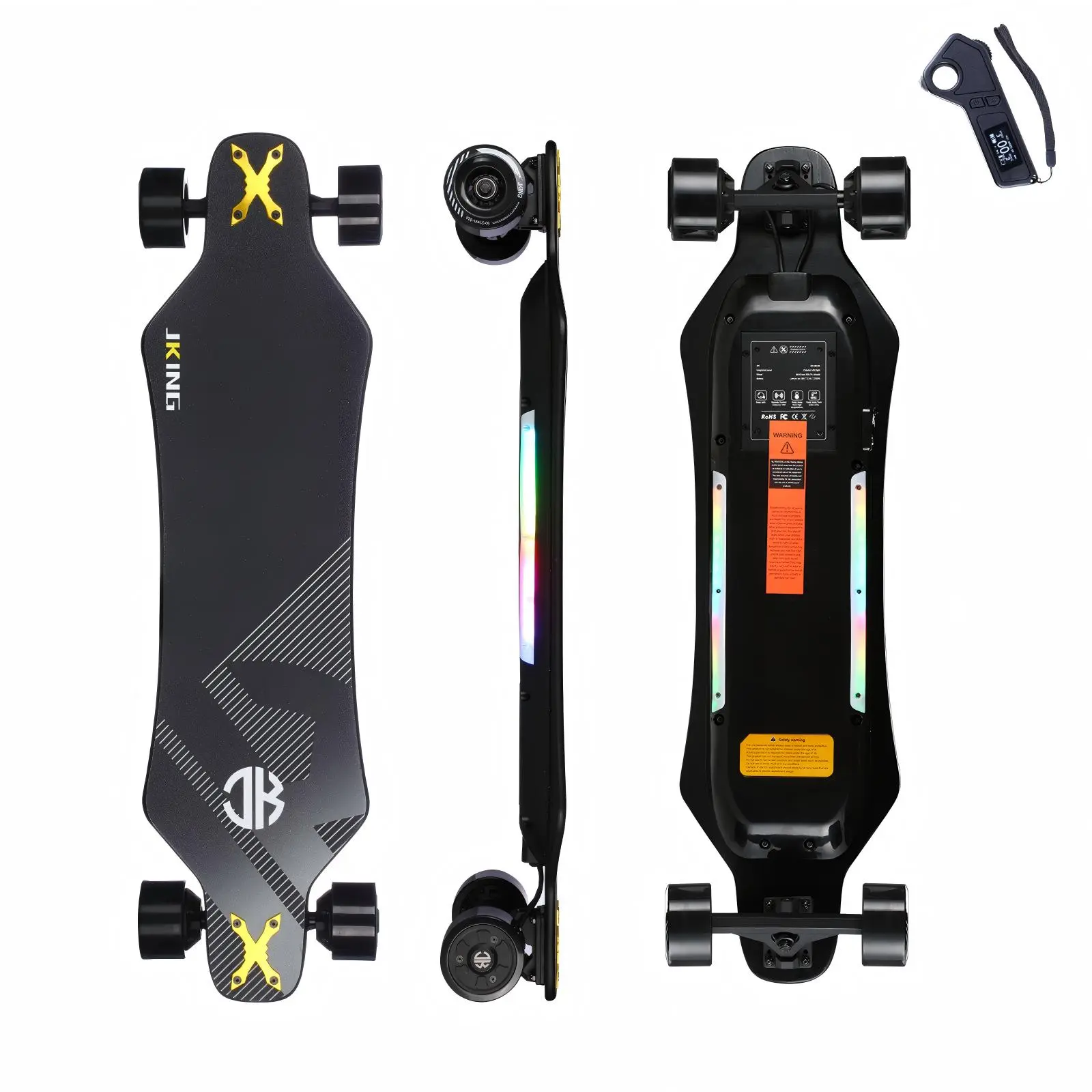 Windersekar Electric Skateboard Electric Longboard with Remote Control Electric Skateboard,900W Hub-Motor ,26 MPH Top Speed，21.8 Miles Range,3 Speed Adjustment，Max Load 330 Lbs,12 Months Warranty, High Speed