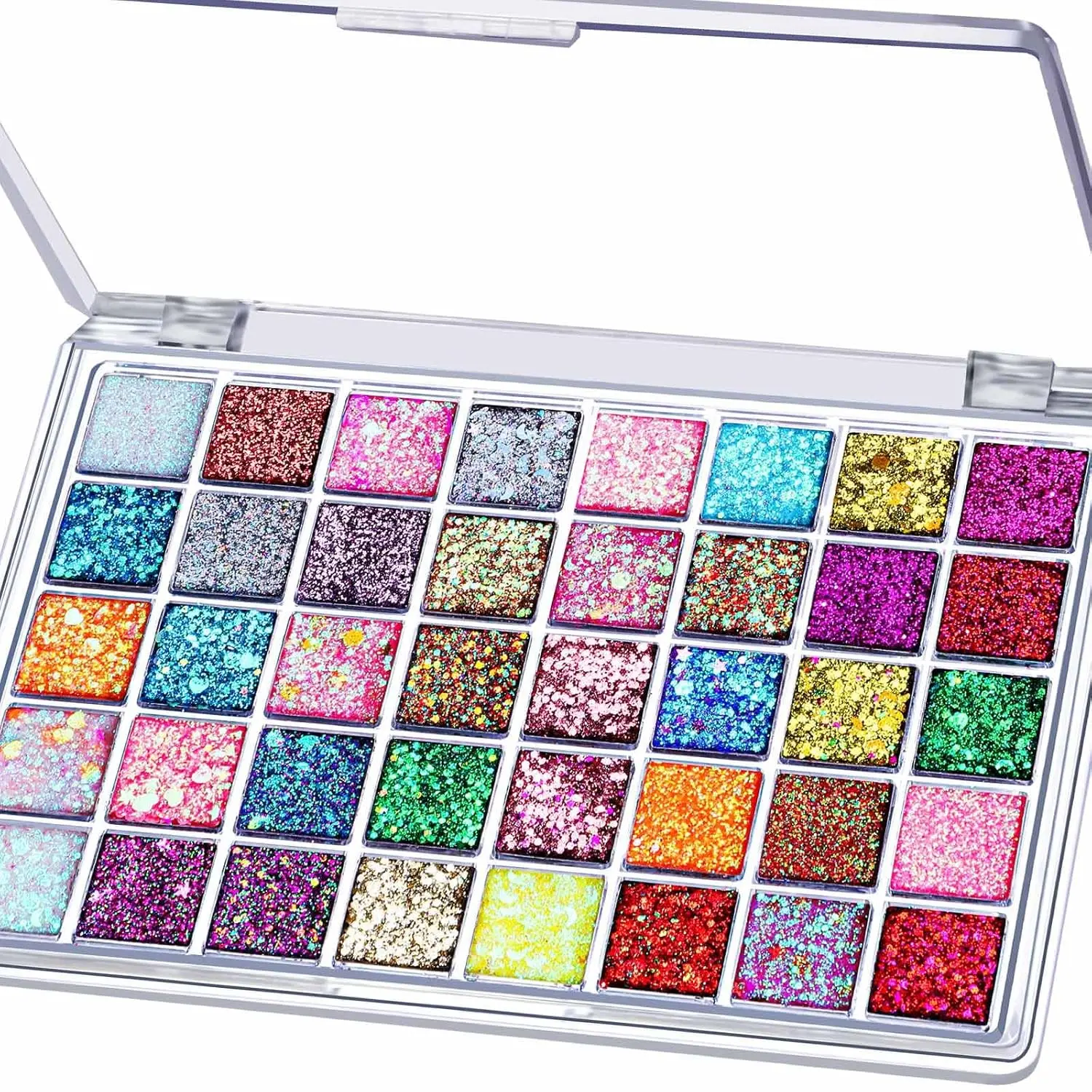 Halloween Fall Gift 40-Color Face Glitter Gel Set: No Glue Needed, Multi-Purpose Glitter for Face, Hair, Body – Perfect for Women, Girls, Kids, Halloween, Raves & Carnivals