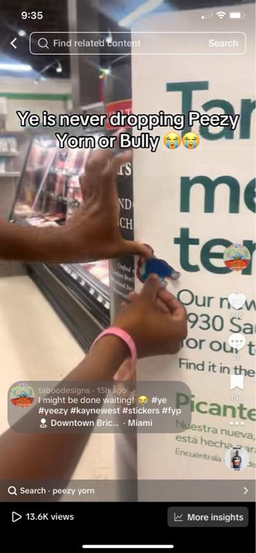 Peezy Yorn Sticker Pack Custom Made Holographic Adorable Bear Design Durable Viral Lifestyle Stickers 5ct