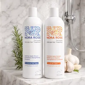 Garlic Extract shampoo & Rosemary Strengthening Set – Odorless Garlic Hair Growth Duo for Stronger Hair & Healthy Scalp, 12oz