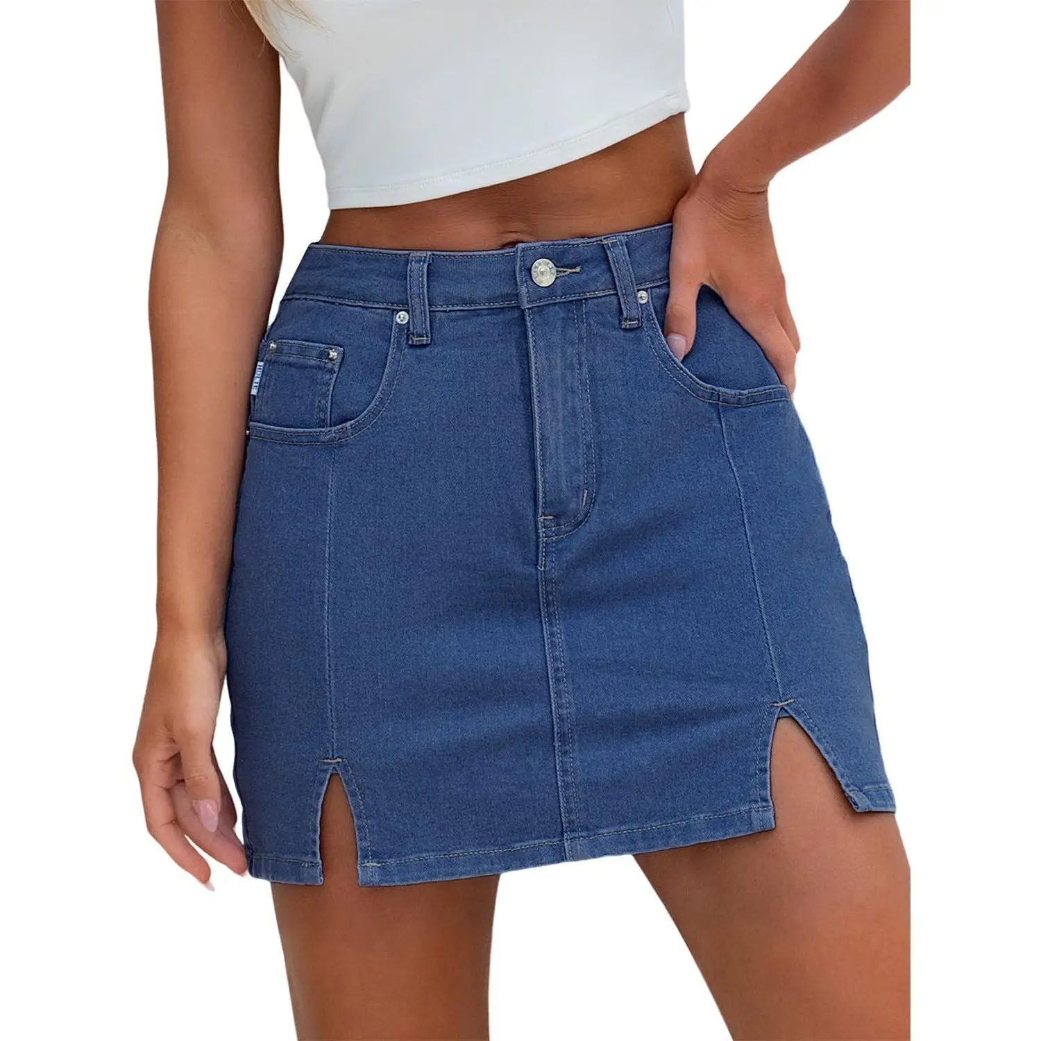 Medium blue double slit