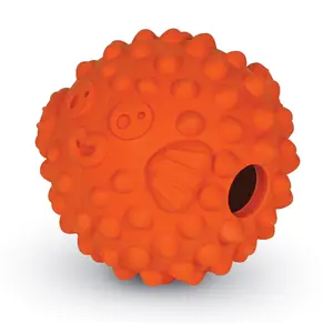 Brightkins Tough & Tumble Treat Dispenser Small Pufferfish Interactive Dog Toy for Mental Stimulation and Slow Feeding