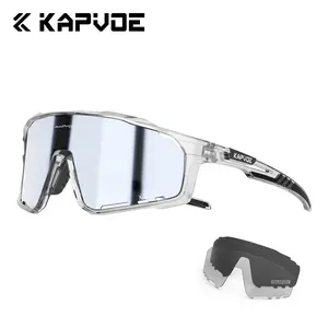 KAPVOE K76 Cycling Glasses Oil Water Rapellent Lens Men Women UV400 Mountain Bike Running Baseball Sports Sunglasses