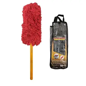 Super Duster 30" Rich WOOD Handle with 360° Round Head, with Storage Bag