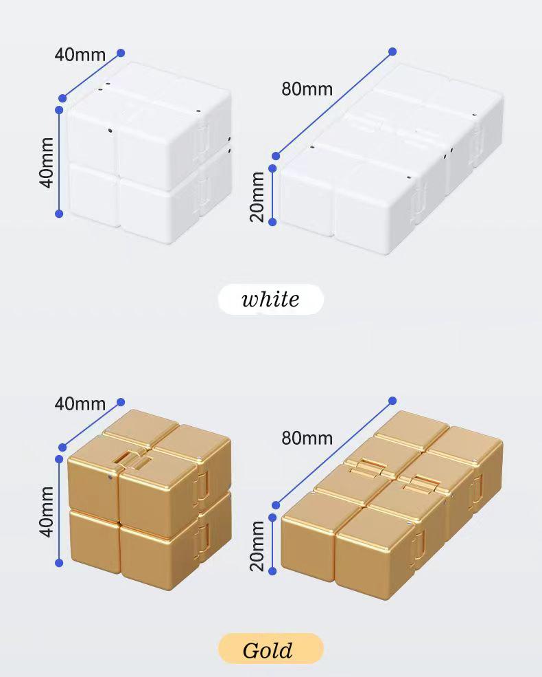 Fidget Cube New Version Fidget Finger Toys Metal Infinity Cube Prime for Stress and Anxiety Relief /AHDH Ultra Durable Sensory Gifts for Adults