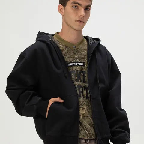 RSQ Mens Oversized Hooded Twill Jacket