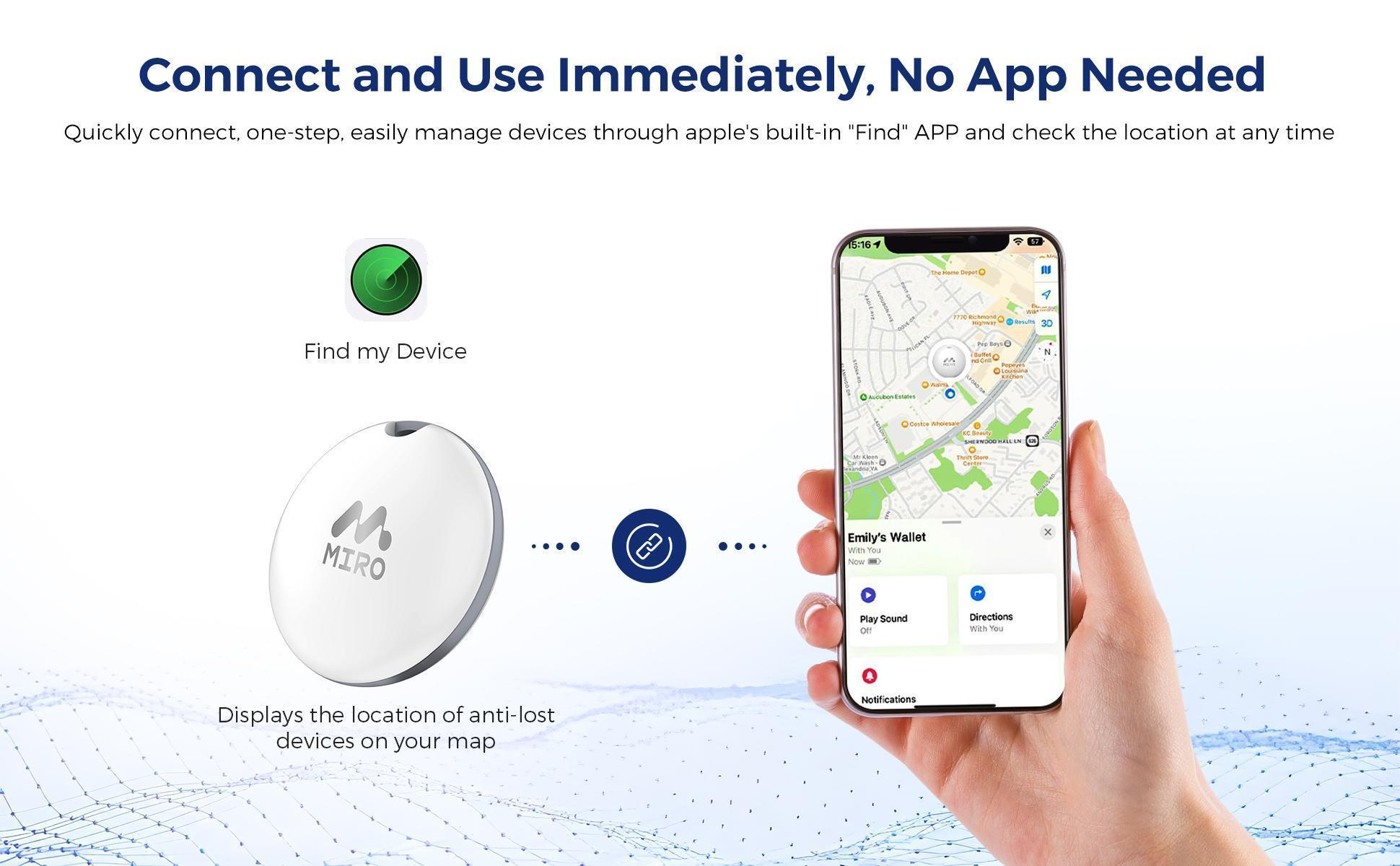 【T1R】Miro Smart Bluetooth Tracker–Compatible with Apple Find My (iOS Only), Backpack, Wallet, Suitcase, IP6 Waterproof – Travel, Daily Use, Outdoor Adventures, Stress-Free Tracking, Perfect Gift for Travelers, Parents & Home Essentials 【T1R】Miro Smart Bluetooth Tracker–Compatible with Apple Find My (iOS Only), Backpack, Wallet, Suitcase, IP6 Waterproof – Travel, Daily Use, Outdoor Adventures, Stress-Free Tracking, Perfect Gift for Travelers, Parents & Home Essentials