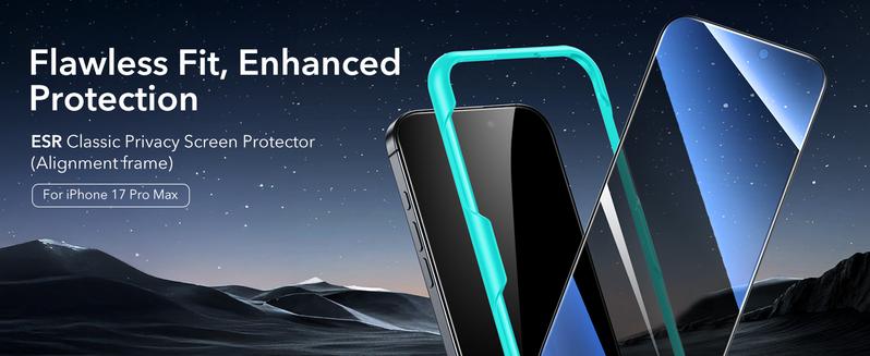ESR 3 Pack for iPhone 17 Pro Max /17 Pro /17 Air/17(iPhone 17/16/15 All Models)Screen Protector, [9H Hardness] [Military Grade Shatterproof] Full Coverage Tempered Glass Film with Easy Installation Tool, HD Clear, Scratch Resistant
