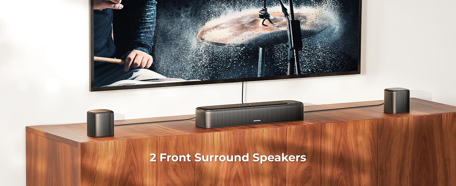 ULTIMEA 7.1ch Soundbar with Dolby Atmos, Surround Sound System for TV with 4 Surround Speakers, Sound Bar for Smart TV with App Control, Soundbar with Subwoofer for Home Theater, HDMI eARC, Bluetooth,  Aura A60