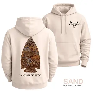 Vortex Arrowhead Elk Trout Hoodie, TShirt 2 Sided, Hunting Fishing Outdoor Graphic Tee, Casual Crew Neck T-Shirt, Unsex Fit For Men, Women, Gift For Hunters, Anglers (Copy)