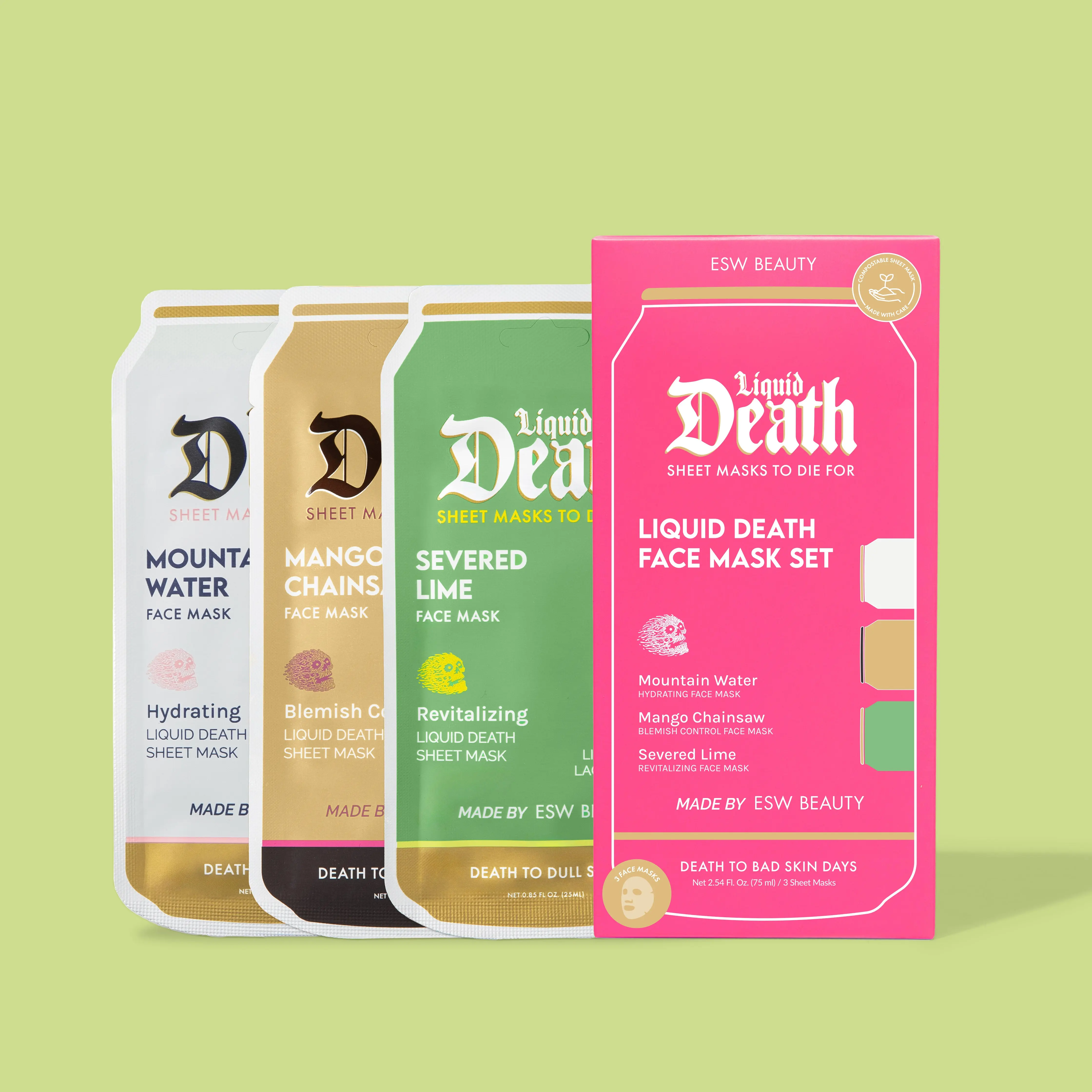 Liquid Death Face Mask Box Set